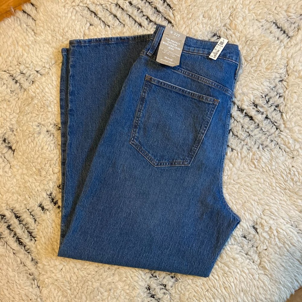 The Tall Perfect Vintage Wide-Leg Crop Jean - NWT 32 Tall